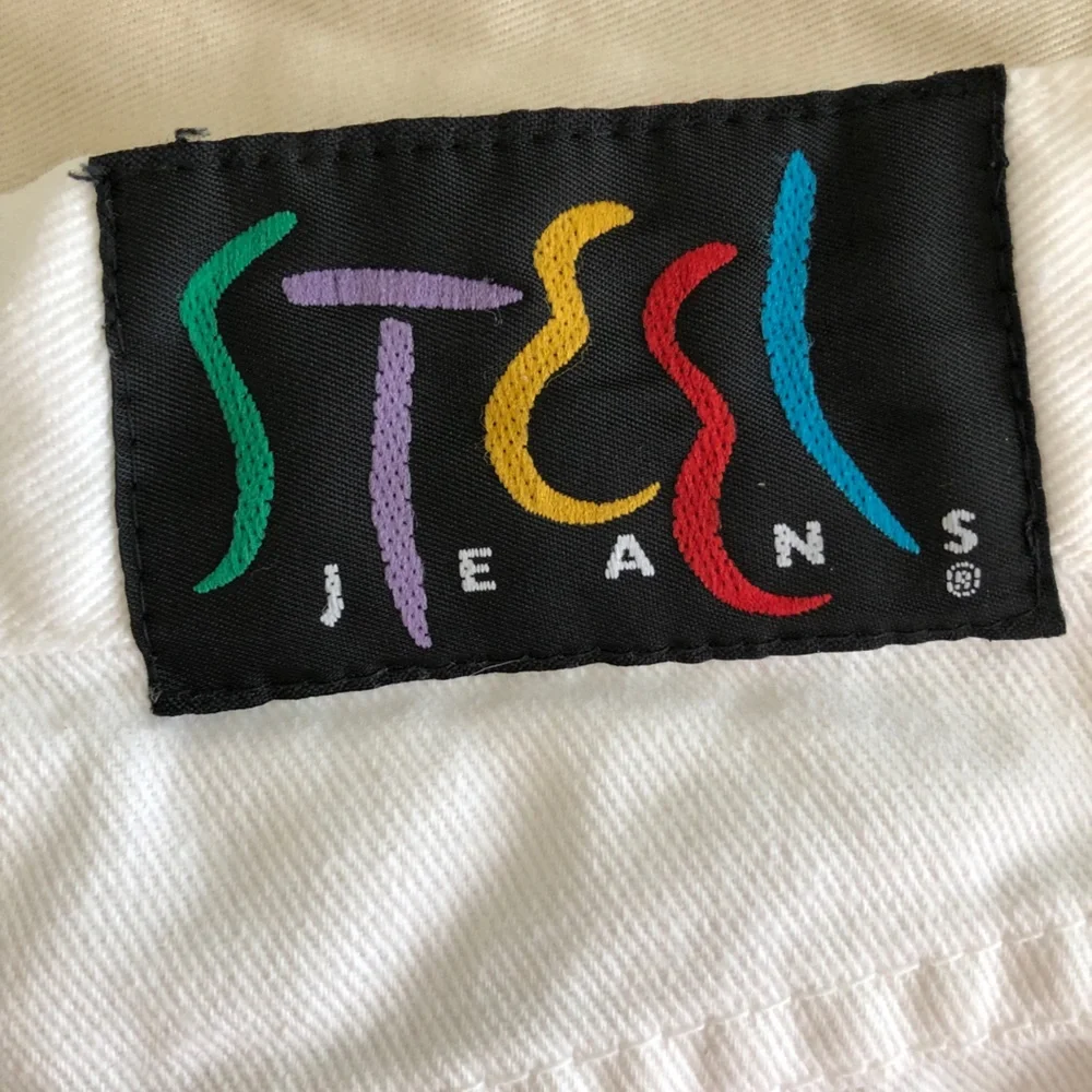 Vintage Steel Jeans White Denim Long Shorts Waist 26 (See Description re Size)